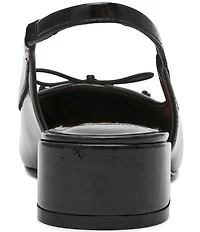 Steve Madden Loved Crinkle Patent Bow Slingback Pumps