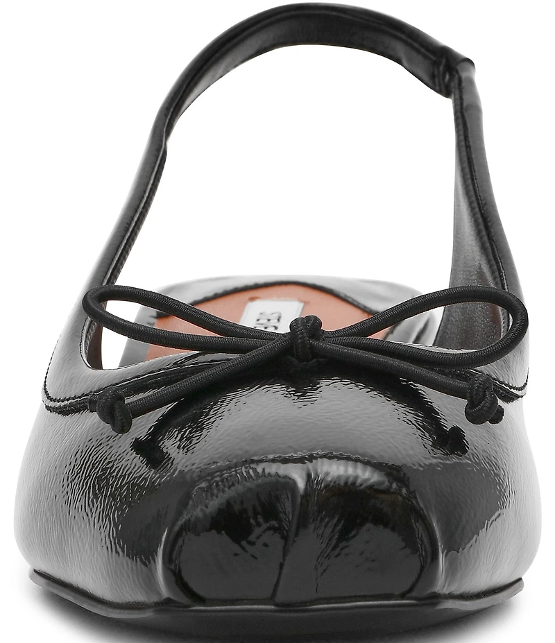 Steve Madden Loved Crinkle Patent Bow Slingback Pumps