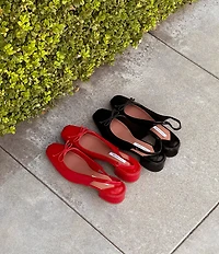 Steve Madden Loved Crinkle Patent Bow Slingback Pumps