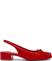 Steve Madden Loved Crinkle Patent Bow Slingback Pumps