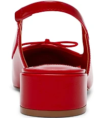 Steve Madden Loved Crinkle Patent Bow Slingback Pumps