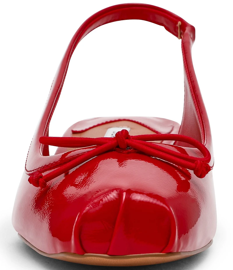 Steve Madden Loved Crinkle Patent Bow Slingback Pumps