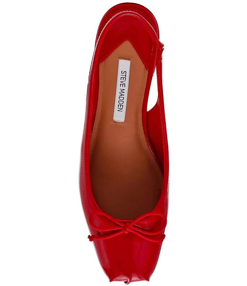 Steve Madden Loved Crinkle Patent Bow Slingback Pumps