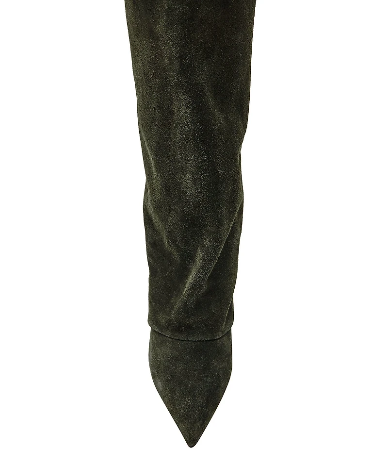 Steve Madden Luca Suede Cuffed Kitten Heel Boots