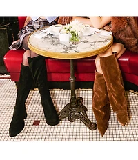 Steve Madden Luca Suede Cuffed Kitten Heel Boots