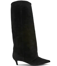 Steve Madden Luca Suede Cuffed Kitten Heel Boots