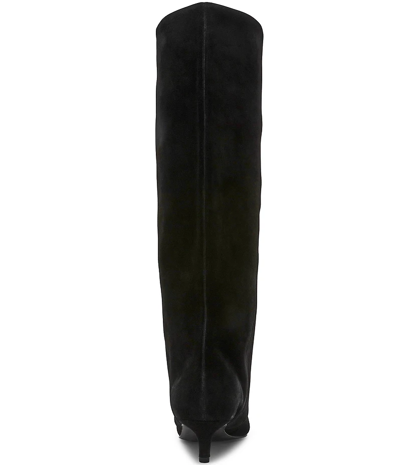 Steve Madden Luca Suede Cuffed Kitten Heel Boots