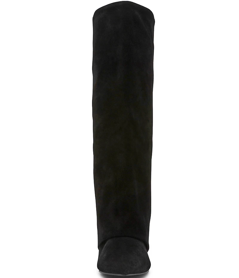 Steve Madden Luca Suede Cuffed Kitten Heel Boots