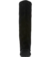 Steve Madden Luca Suede Cuffed Kitten Heel Boots