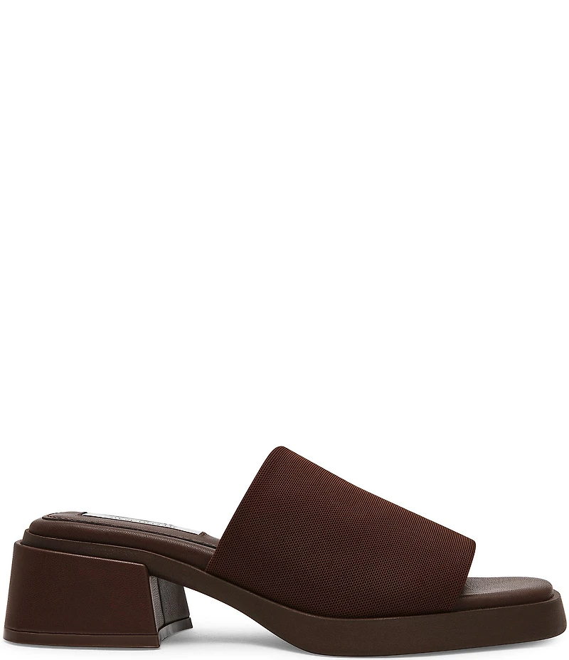 Steve Madden Lucee Mesh Block Heel Slide Sandals