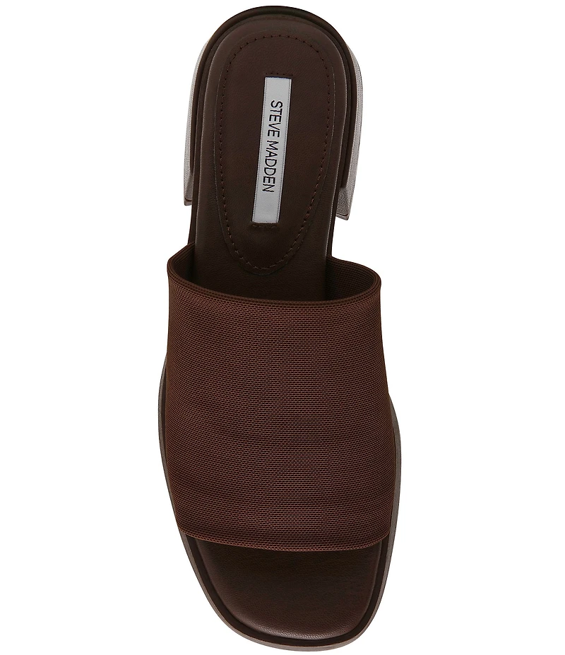 Steve Madden Lucee Mesh Block Heel Slide Sandals