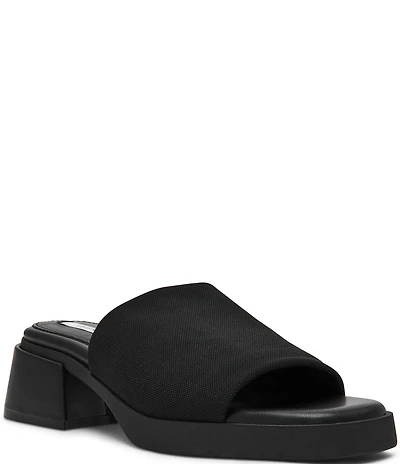 Steve Madden Lucee Mesh Block Heel Slide Sandals