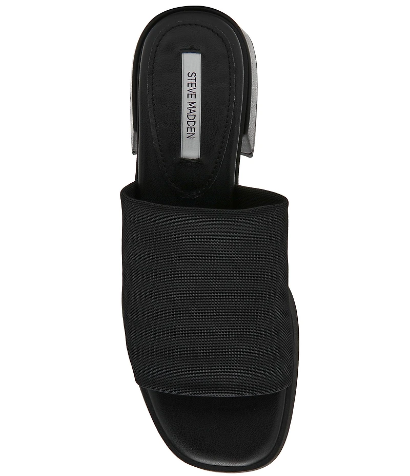 Steve Madden Lucee Mesh Block Heel Slide Sandals