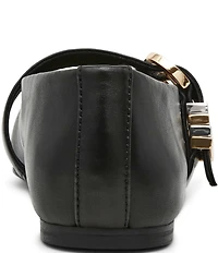 Steve Madden Lucia Leather Buckle Hardware Mary Jane Ballet Flats