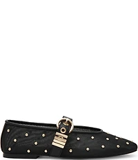 Steve Madden Lucia Studded Mesh Buckle Hardware Mary Jane Ballet Flats