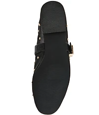 Steve Madden Lucia Studded Mesh Buckle Hardware Mary Jane Ballet Flats