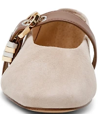 Steve Madden Lucia Suede Buckle Hardware Mary Jane Ballet Flats