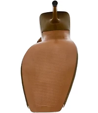 Steve Madden Lucian Crinkle Leather Peep Toe Slingback Pumps