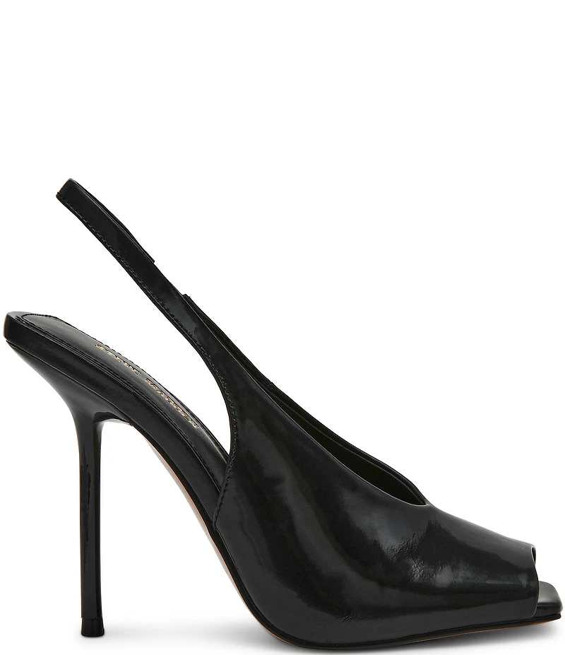 Steve Madden Lucian Leather Peep Toe Slingback Pumps