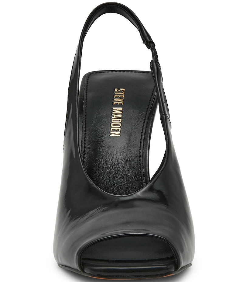 Steve Madden Lucian Leather Peep Toe Slingback Pumps