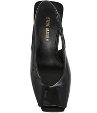 Steve Madden Lucian Leather Peep Toe Slingback Pumps