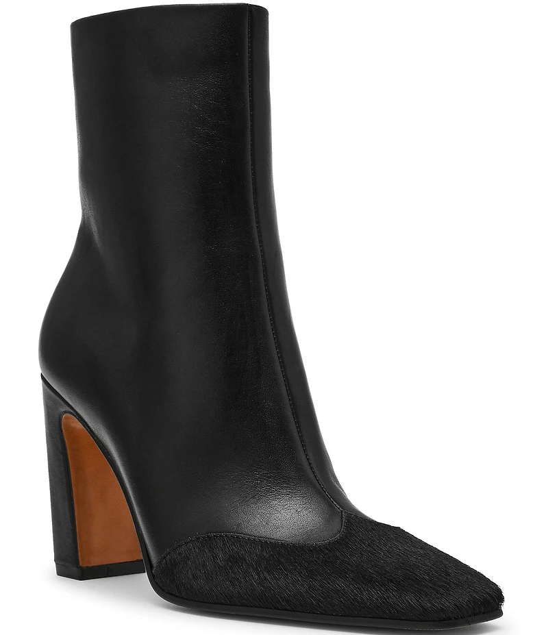 Steve Madden Lyle Leather and Haircalf Ankle Booties