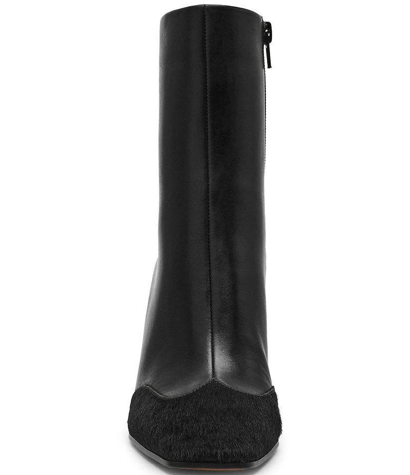 Steve Madden Lyle Leather and Haircalf Ankle Booties