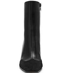 Steve Madden Lyle Leather and Haircalf Ankle Booties