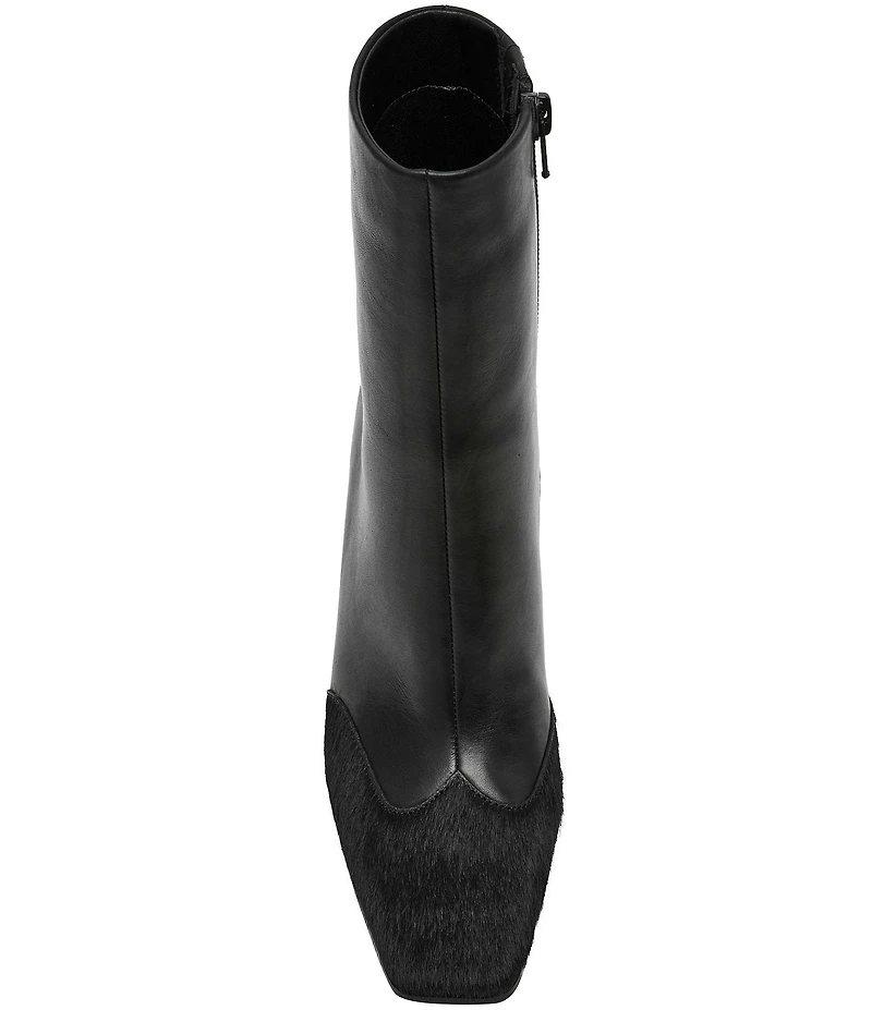 Steve Madden Lyle Leather and Haircalf Ankle Booties