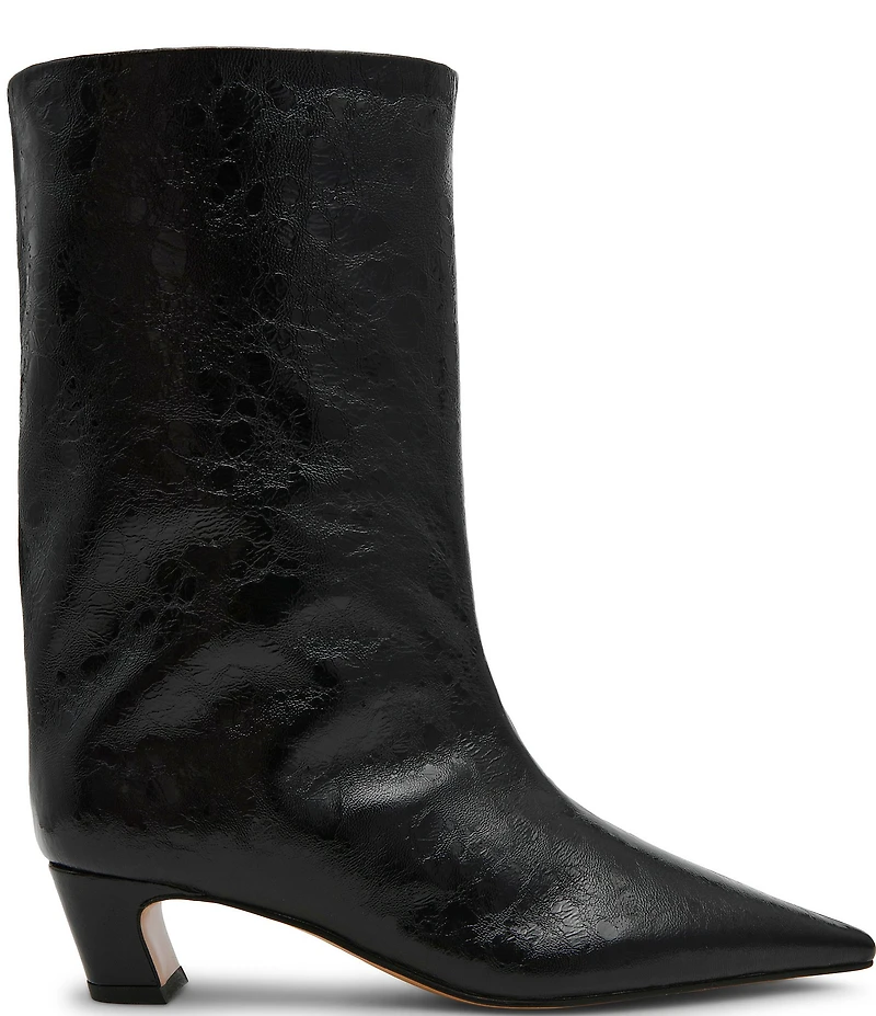 Steve Madden Lytton Leather Kitten Heel Ankle Booties