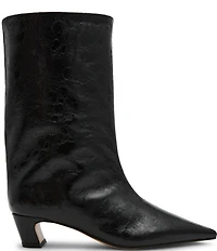 Steve Madden Lytton Leather Kitten Heel Ankle Booties