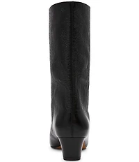 Steve Madden Lytton Leather Kitten Heel Ankle Booties