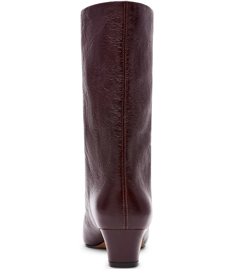 Steve Madden Lytton Leather Kitten Heel Ankle Booties