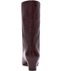 Steve Madden Lytton Leather Kitten Heel Ankle Booties
