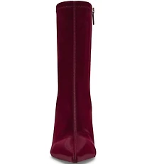 Steve Madden Mackena Techno Satin Pointed Toe Stiletto Booties