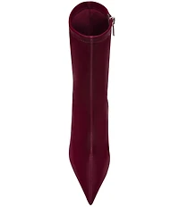 Steve Madden Mackena Techno Satin Pointed Toe Stiletto Booties