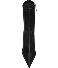 Steve Madden Mackena Techno Satin Pointed Toe Stiletto Booties