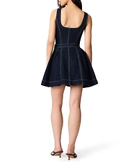 Steve Madden Maila Fit & Flare Mini Denim Dress