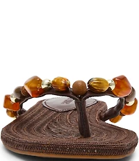 Steve Madden Marble Beaded Ornament Flat Thong Sandals