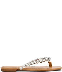 Steve Madden Marble Rhinestone Flat Thong Sandals