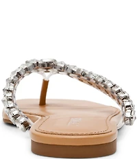 Steve Madden Marble Rhinestone Flat Thong Sandals