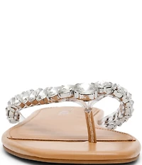 Steve Madden Marble Rhinestone Flat Thong Sandals