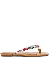 Steve Madden Marble Rhinestone Flat Thong Sandals