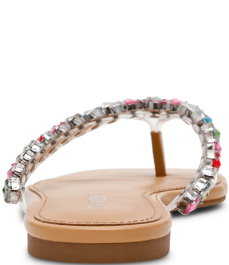 Steve Madden Marble Rhinestone Flat Thong Sandals