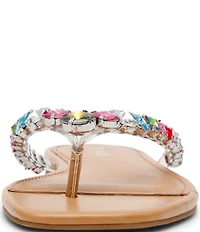 Steve Madden Marble Rhinestone Flat Thong Sandals