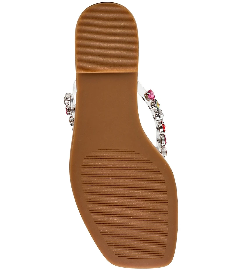Steve Madden Marble Rhinestone Flat Thong Sandals