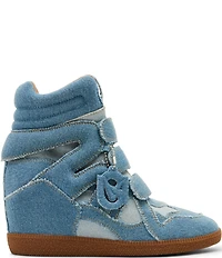 Steve Madden Mavis Denim High Top Wedge Sneakers