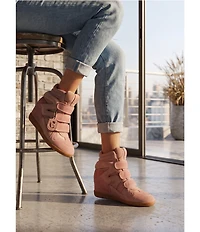 Steve Madden Mavis Suede High Top Wedge Sneakers