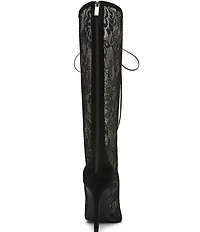 Steve Madden Maxine Lace Pointed Toe Stiletto Tall Boots