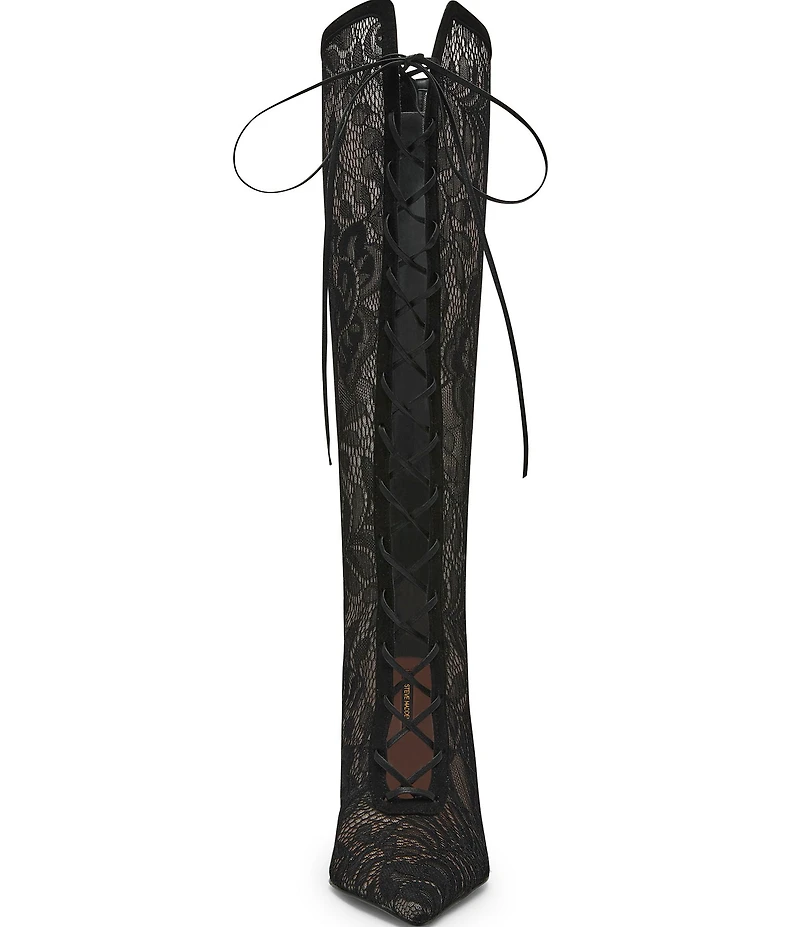 Steve Madden Maxine Lace Pointed Toe Stiletto Tall Boots